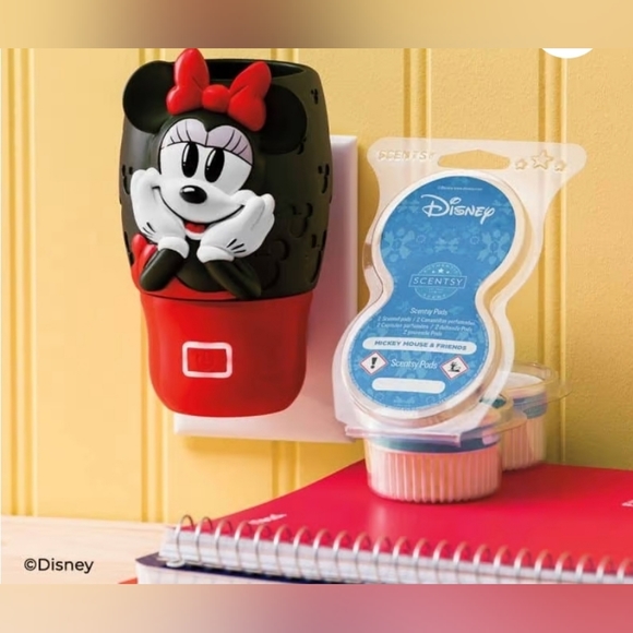 Scentsy Other - Scentsy Minnie Mouse Wall Fan Diffuser & Mickey Mouse & Friends Pod Twin Pack